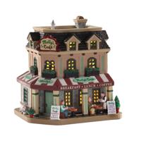 Lemax molly&apos;s corner café verlicht kersthuisje Caddington Village 2021 - thumbnail