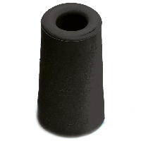 Deurbuffer rubber zwart 59mm - thumbnail