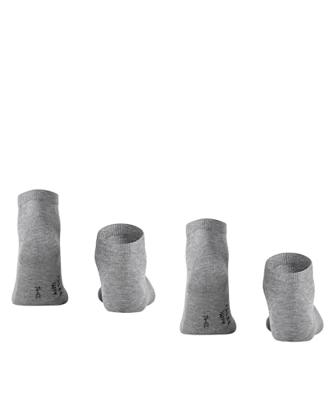 FALKE 2-paar Happy heren sneaker/quarter sokken - Katoenen enkelsokken mannen