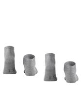 FALKE 2-paar Happy heren sneaker/quarter sokken - Katoenen enkelsokken mannen - thumbnail