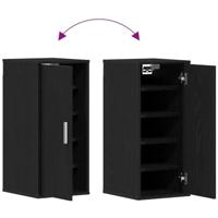 Schoenenkast 32x35x70 cm spaanplaat zwart eikenkleurig - thumbnail