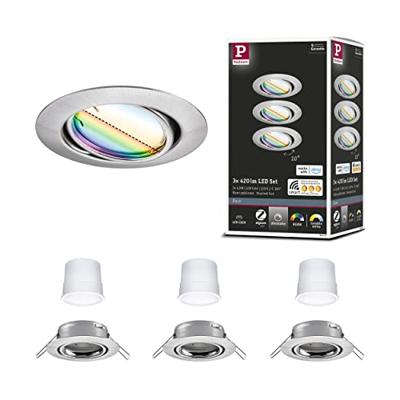 Paulmann 92467 LED-inbouwlamp Set van 3 stuks LED 14.7 W IJzer (geborsteld)