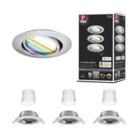 Paulmann 92467 LED-inbouwlamp Set van 3 stuks LED 14.7 W IJzer (geborsteld) - thumbnail