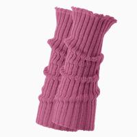 Gebreide wollen warmers, taupe - thumbnail