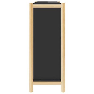 Schoenenkast 57,5x33x80 cm bewerkt hout zwart