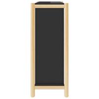 Schoenenkast 57,5x33x80 cm bewerkt hout zwart - thumbnail