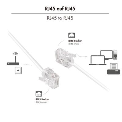 LogiLink CQ3071U RJ45 Netwerkkabel, patchkabel CAT 6A U/UTP 5.00 m Wit Extreem dun, Zeer flexibel, Vlambestendig, Halogeenvrij 1 stuk(s)
