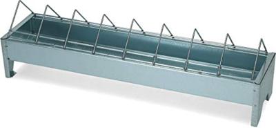Pluimvee voertrog 50 cm gegalv. metaal