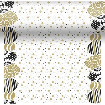 Duni dunicel 3-in-1 tafelloper easter ornaments 40x480cm wit