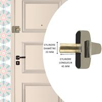 Slot Yale YV25DE-45 Beige Metaal 19,5 x 7 x 14 cm Deuren Ø 23 mm - thumbnail