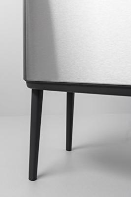 Brabantia 316081 vuilnisbak 33 l Rechthoekig Roestvrijstaal Zwart, Roestvrijstaal