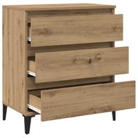 Dressoir 60x35x70 cm bewerkt hout artisanaal eikenkleur - thumbnail