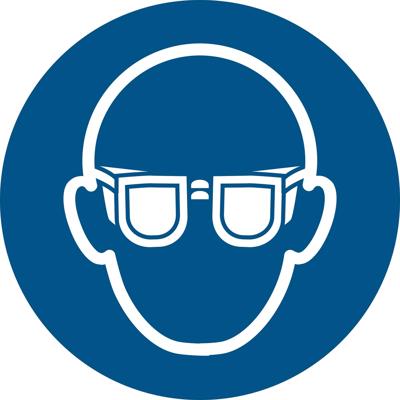 Pictogram djois oogbescherming verplicht bl