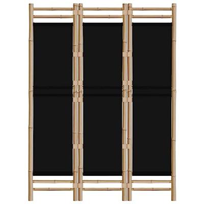 Kamerscherm 3-panelen inklapbaar 120 cm bamboe en canvas