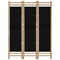 Kamerscherm 3-panelen inklapbaar 120 cm bamboe en canvas - thumbnail