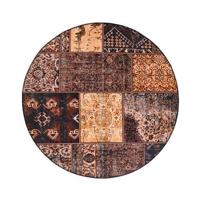 Heritaged Rond patchwork vloerkleed - Fade No.1 goud|bruin - 152 cm - thumbnail