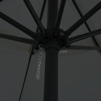Parasol Ø395x245 cm antraciet - thumbnail