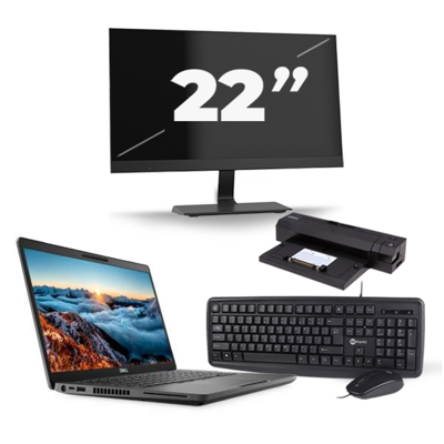 Dell Latitude 5400 - Intel Core i5-8e Generatie - 14 inch - 16GB RAM - 256GB SSD - Windows 11 + 1x 22 inch Monitor