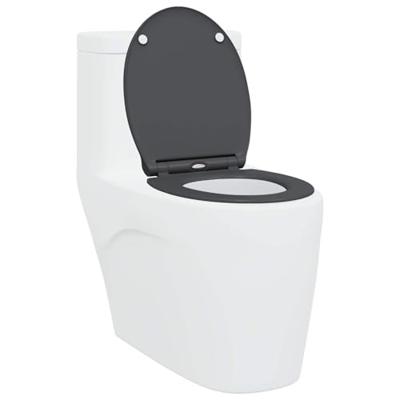 VidaXL Toiletzitting antraciet 47 x 37,5 x 3,8 cm duroplast VidaXL Toiletzitting antraciet 47 x 37,5 x 3,8 cm duroplast