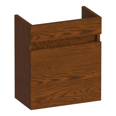 Brauer Joy Fonteinkast - 40 cm - met 1 Deur Greeploos Linksdraaiend - Lamellen Eiken Bruin
