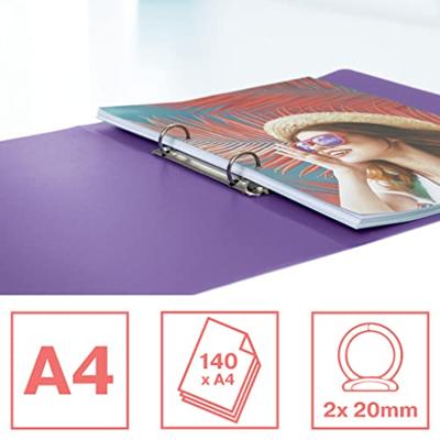 Esselte Colour&apos;Breeze ringmap, 2 ringen, PP, ft A4, met soepele kaft, lavendel