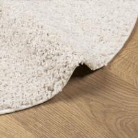 VidaXL Vloerkleed pamplona shaggy hoogpolig modern ø 80 cm crèmekleur - thumbnail