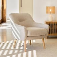 Kave Home Fauteuil 'Candela' kleur Beige - thumbnail