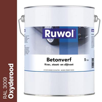 Ruwol Betonverf Oxyderood (RAL 3009) 5 liter