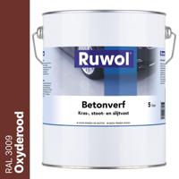 Ruwol Betonverf Oxyderood (RAL 3009) 5 liter - thumbnail