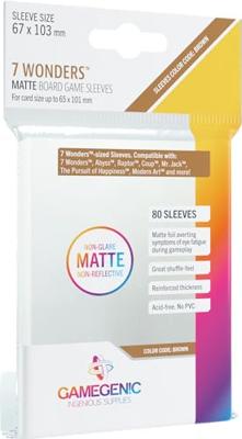 Gamegenic: Matte Board Game Sleeves - Brown Gamegenic: Matte Board Game Sleeves - Brown