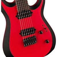 Jackson Pro Plus Series DK Modern MDK7 HT EB Satin Red with Black Bevels 7-snarige elektrische gitaar met gigbag - thumbnail