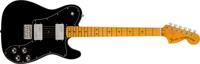 Fender American Vintage II 1975 Telecaster Deluxe Black MN elektrische gitaar met koffer - thumbnail