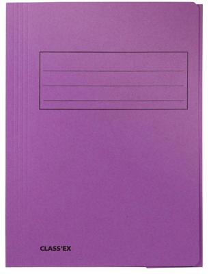 Class&apos;ex dossiermap, 3 kleppen, lila