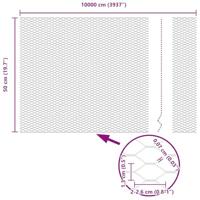 VidaXL Hexagon hek groen 0,5 x 100 m pvc - thumbnail