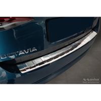 RVS Bumper beschermer passend voor Skoda Octavia IV Liftback 2020- 'Ribs' AV235561 - thumbnail