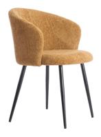 Light & Living Eetkamerstoel 'Radaja' Chenille, kleur Okergeel - thumbnail