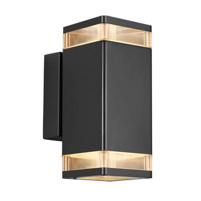 Nordlux Wandlamp Elm 2x GU10 zwart IP44 - 4800911