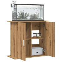 Aquariumstandaard Artisan Eikenhout 81x36x73 cm Bewerkt Hout - thumbnail