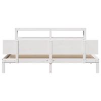 Bedframe met hoofdeinde zonder matras 200x200 cm wit - thumbnail