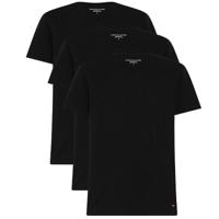 Tommy Hilfiger T-shirts O-hals stretch 3-pack zwart - thumbnail
