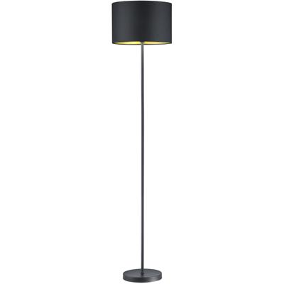 LED Vloerlamp - Trion Hostons - E27 Fitting - Rond - Mat Zwart - Aluminium