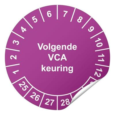 Keuringssticker Volgende VCA keuring Ø 30 mm - 800 stuks (op rol)