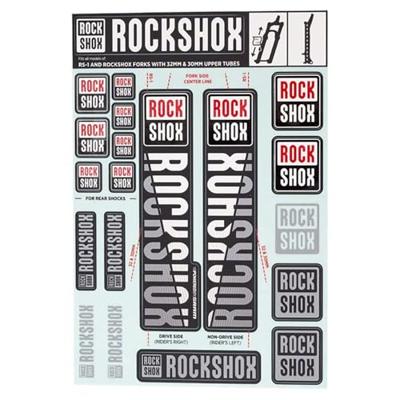 ROCKSHOX decor set decal set white