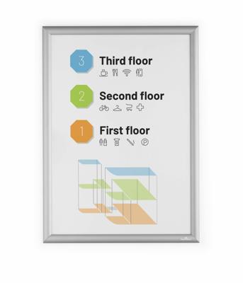 Durable Klapframe Voor papierformaat: 1 x DIN A2 Buiten, Tegen regen beschermde buitenruimte 500823 Aluminium Zilver 1 stuk(s)