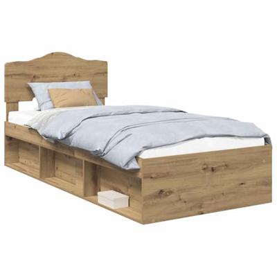 Bedframe Ambachtelijk eiken 90 x 190 cm Massief grenenhout