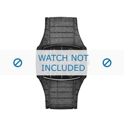 Diesel horlogeband DZ1670 Silicoon Grijs 28mm + grijs stiksel