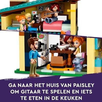 LEGO 42620 Friends Olly en Paisley's familiehuis, poppenspeelgoed met figuren en accessoires - thumbnail