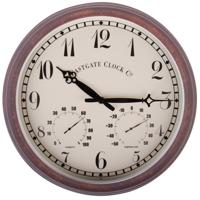 Esschert Design stationsklok met thermo-hygrometer 30,5 cm tf008 - thumbnail