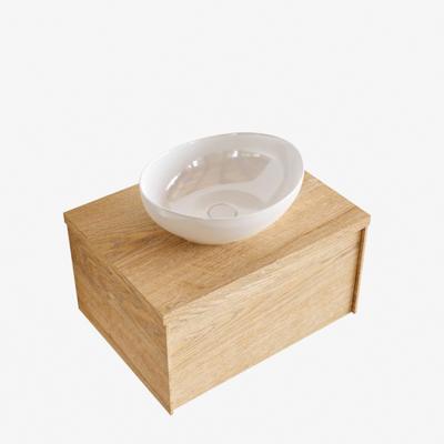 Badkamermeubel BWS Madrid Washed Oak 60 cm met Topblad en Keramische Waskom (0 kraangaten) Badkamermeubel BWS Madrid Washed Oak 60 cm met Topblad en Keramische Waskom (0 kraangaten)