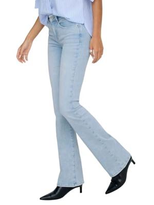 Only Onlblush Mid Flared Dnm Cro495 Noos 15363225 Flare Light Blue Bleached Denim